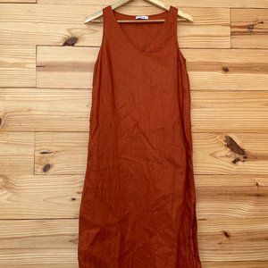 Madewell Linen Blend Maxi Dress